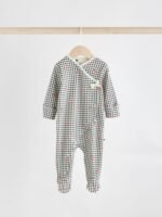 Next Cream/Red Popper Baby 100% Cotton Sleepsuits 3 Pack - Image 4