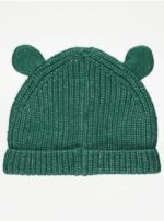 George - Green Rib Knit Raglan Sleeve All In One and Hat Outfit - Image 2