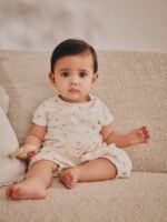 Next Yellow/ White Fruit Short Sleeve 100% Cotton Baby Top and Shorts Set 6 Piece - Image 2