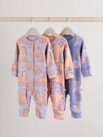 Next Lilac Purple Baby Footless Sleepsuits 3 Pack