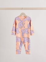 Next Lilac Purple Baby Footless Sleepsuits 3 Pack - Image 5