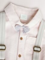 Next Apricot Orange Shirt Body, Shorts and Braces Baby 4 Piece Set - Image 4