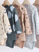 Next Blue Printed 5 Pack Long Sleeve Baby Bodysuits 5 Pack - Image 3