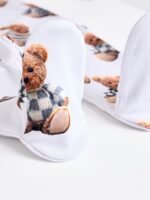 Next Bear Checkerboard Baby Sleepsuits 3 Pack - Image 3
