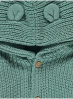 George - Khaki Knit Button 3D Ears Hooded Cardigan - Image 2