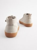 Next - Buy Neutral Standard Fit (F) Elastic Lace Touch Fastening Chevron Boots - Image 3