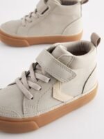 Next - Buy Neutral Standard Fit (F) Elastic Lace Touch Fastening Chevron Boots - Image 2