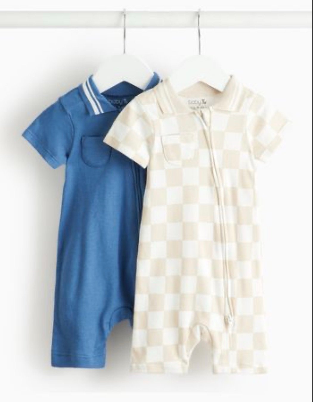screenshot-7 Tu Clothing - Checkerboard Print Collared Rompers 2 Pack - Image 1