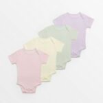 Tu Clothing - 4 Pack Ribbed Pastel Bodysuits