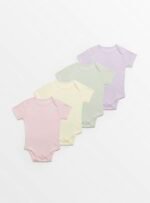 Tu Clothing - 4 Pack Ribbed Pastel Bodysuits