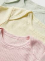 Tu Clothing - 4 Pack Ribbed Pastel Bodysuits - Image 2