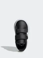 adidas Black/White Grand Court 2.0 Hook and Loop Infant Trainers - Image 5