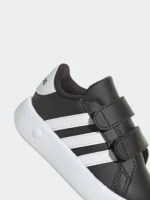 adidas Black/White Grand Court 2.0 Hook and Loop Infant Trainers - Image 2