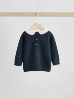 Next Navy Bear Knitted Jumper and Leggings Baby Set - Image 10