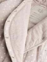 Next Chocolate Brown Star Jersey Wrap Baby Hooded Pramsuit - Image 6