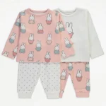 George Miffy Spotty Long Sleeve Pyjamas 2 Pack