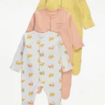 George Bright Printed Popper Sleepsuits 3 Pack