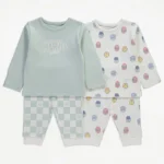 George Marvel Comics Long Sleeve Check Pyjamas 2 Pack