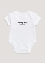 Matalan - Baby White Coming Soon Bodysuit
