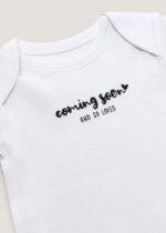 Matalan - Baby White Coming Soon Bodysuit - Image 2
