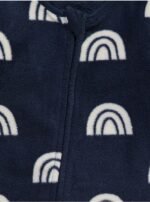 George - Blue Fleece Star Long Sleeve Sleepsuits 2 Pack (Up to 6 lbs) - Image 3