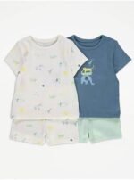 George - Safari Animal Short Pyjamas 2 Pack