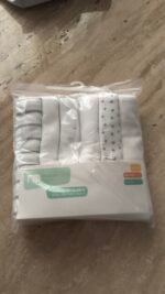 Mothercare Grey, Print and Plain Muslins - 6 Pack - Image 2