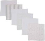 Mothercare Grey, Print and Plain Muslins - 6 Pack - Image 4