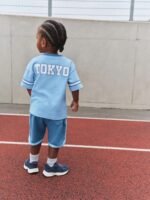 Next - Light Blue Short Sleeve Varsity Shorts Set - Image 2