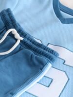 Next - Light Blue Short Sleeve Varsity Shorts Set - Image 7