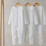 Mamas & Papas - White Sleepsuits (Pack of 3)