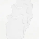 George -  White Sleeveless Bodysuits 3 Pack