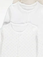 George - Neutral Sleepsuits 3 Pack - Image 2