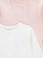 George - Pink Heart Sleepsuits 3 Pack - Image 2