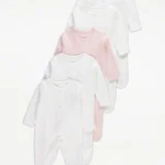 George - Mini Hearts Sleepsuits 5 Pack