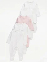 George - Mini Hearts Sleepsuits 5 Pack