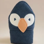 George - Navy Puffin Cotton Hooded Towel 75 x 75cm