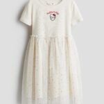 HM - Motif-detail tulle skirt dress
