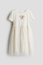 HM - Motif-detail tulle skirt dress