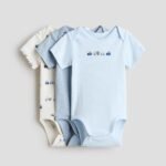 HM - 3-pack cotton envelope-neck bodysuits