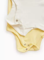 Tu Clothing - Plain White & Yellow Long Sleeve Bodysuits 5 Pack - Image 2
